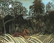 亨利卢梭 - Jungle with Lion